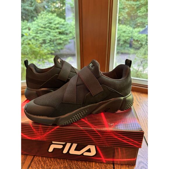 FILA Black Unisex Kids Vastra Shoes Size 7Y New With Box. Retail $60 - Picture 7 of 10
